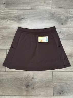 EIS 25” Walk About Athletic Pocket Skirt Skort Java Brown‎ UPF 50+ Size Medium